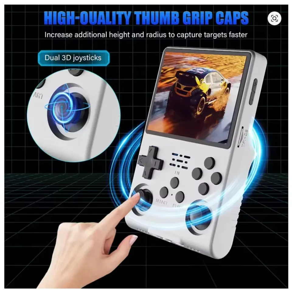 R40S Pro Retro Gaming Console 3.5-Inch IPS Screen,30000+ HD Games Handheld Game Console,3800mAh Rechargeable With 256GB_voghion.com