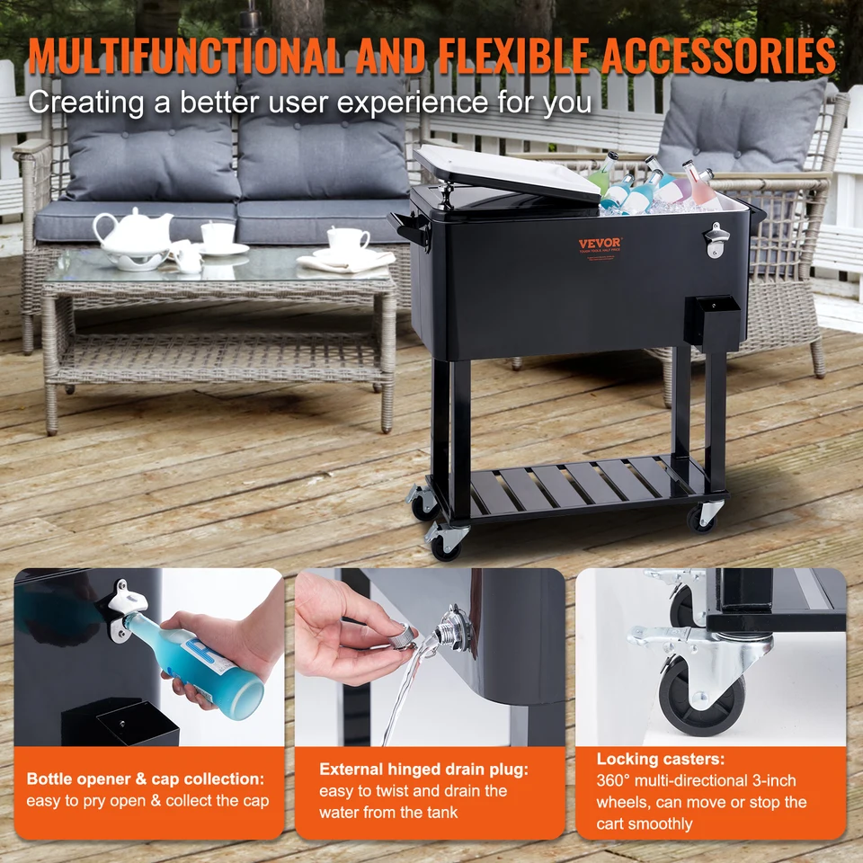 ice cooler cart on wheels