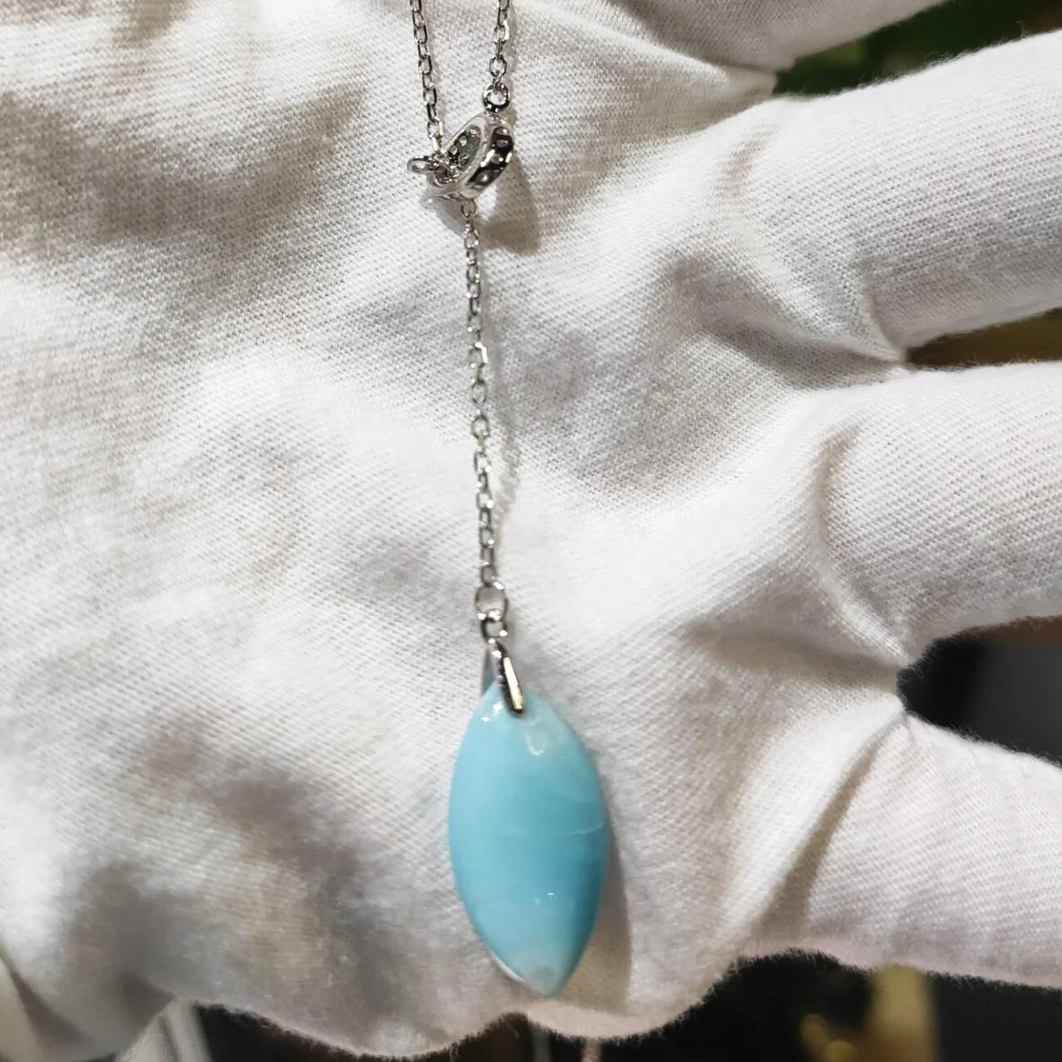Natural Dominica Larimar Jewelry 925 