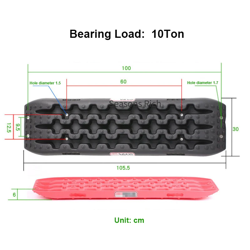 Traction Boards 10T 20T Recovery Track Offroad Snow Sand Track Mud Trax Self Rescue Anti Skiding Plate Muddy Sand Traction Assistance