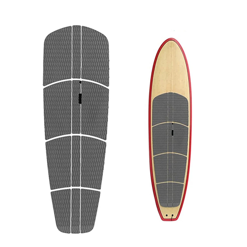 Surf Pad Surfboard Traction Pads Grey Color New Design Prismatic Surf Grip Deck Surf SUP Board Pad 64cm×38cm×195cm