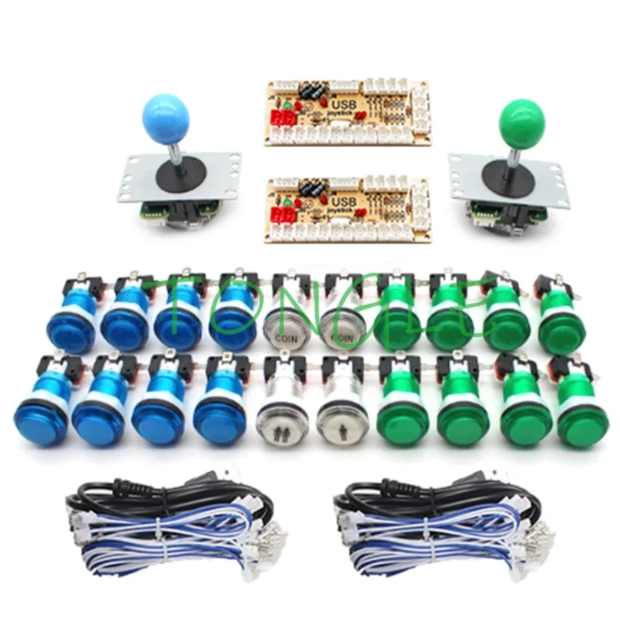 Kit Fai-Da-Te Per Encoder A Ritardo Zero A 2 Giocatori Kit Fai-Da-Te Per Pulsanti A Led 5V Copia Joystick Sanwa Da Usb A Pc Raspberry
