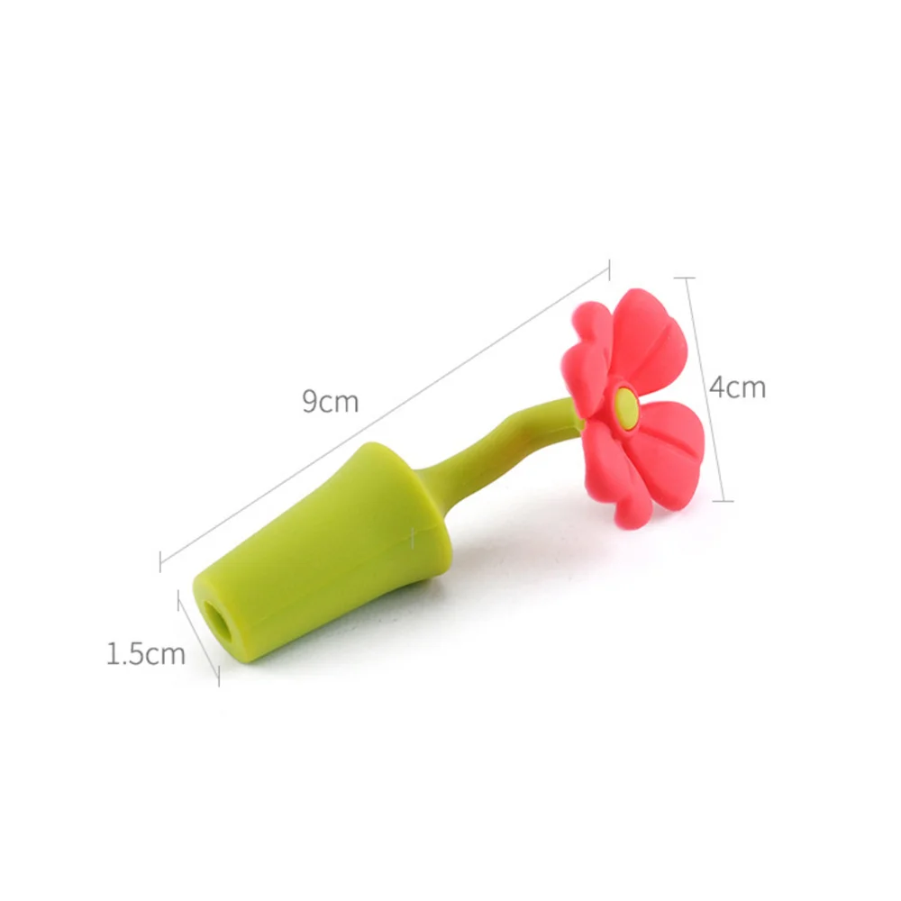Flower Silicone Wine Bottle Stopper Beer Cap Leak-proof Sealing Cork Plug Kitchen Bar Accessories wine stopper,wine stoppers,beer bottle caps,bottle seals,beer bottle seals,wooden cork stopper