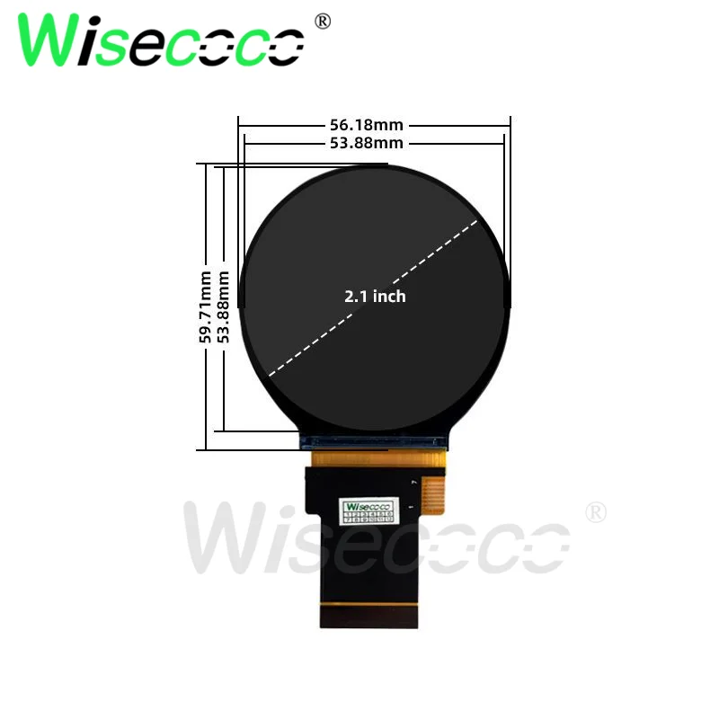 Wisecoco-usb-c Driver Board Display Redondo Spi e Rgb Port Tela Lcd 2.1 480x480 - Imagem 2