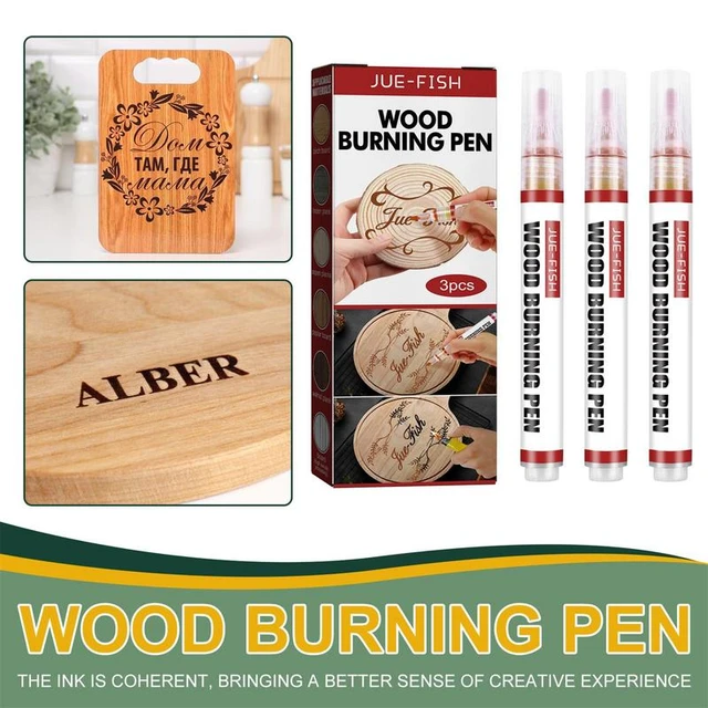 3pcs/box New Wooden Scorch Pyrography DIY Fine Tip Scorch Marker Wood  Burning Pen Painting Pen 