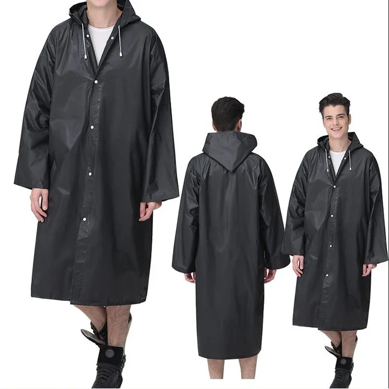 EVA Raincoat Adult Kids Thickened Waterproof Outdoor Hiking Reusable raincoat poncho