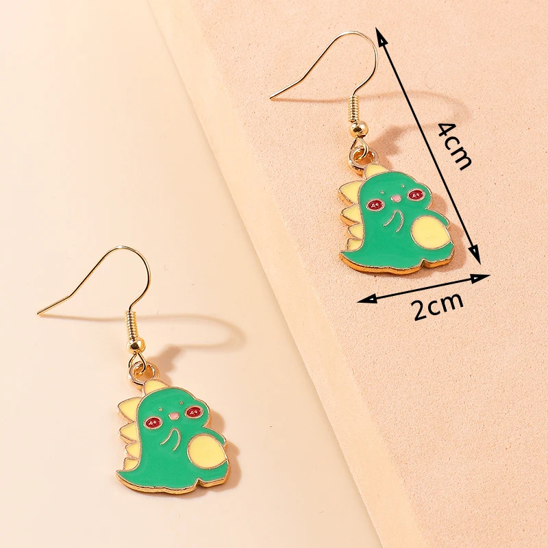 Aihua Niedliche Emaille-Tiere-Ohrringe, schöne Katze, Kaninchen, Einhorn, Alpaka-Tropfenohrring für Frauen und Mädchen, Geburtstagsgeschenke, Party-Schmuck – Detail 35