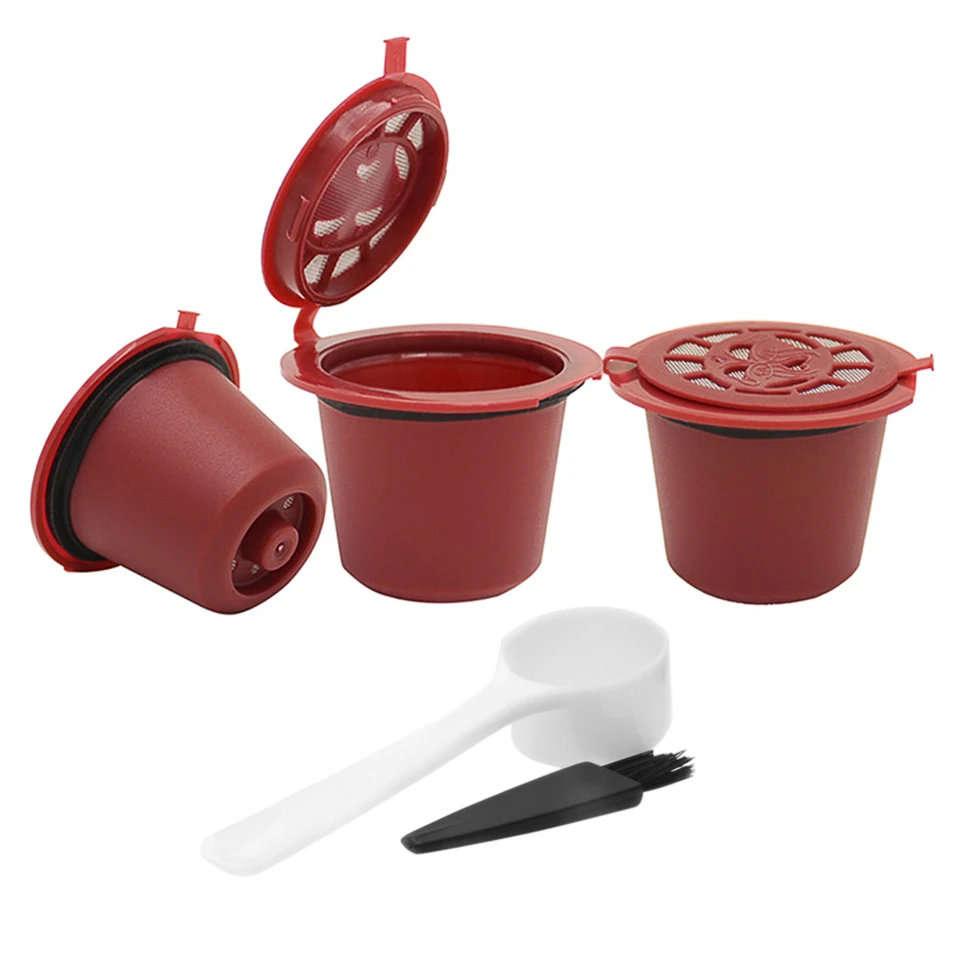 3 Pack Refillable Coffee Capsule Filters for Nespresso