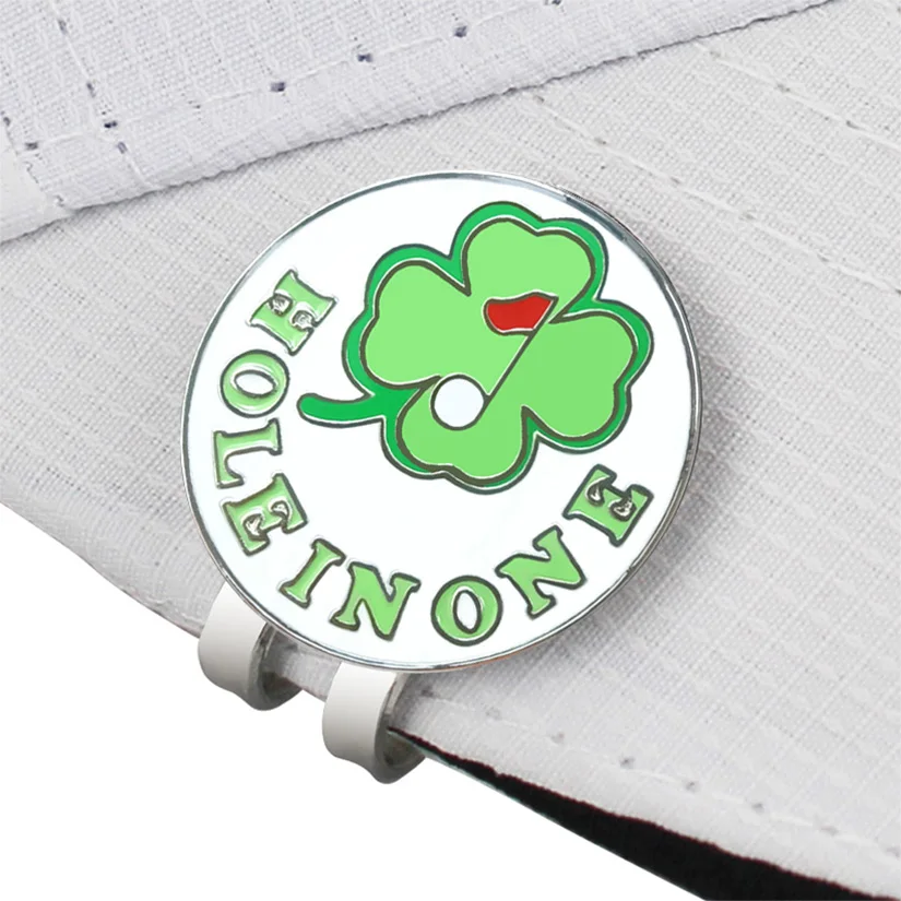 New Removable Golf Marker Brand Lucky Clover Green With Magnetic Cap Clip Golf Accessories Alloy Marker For Boys Girl Kids Gift