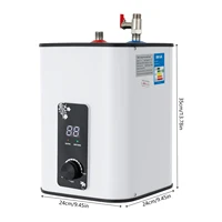 Chauffe-eau électrique instantané compact 8L 1500W IPX4 avec prise UE, pour installation sous évier domestique 6