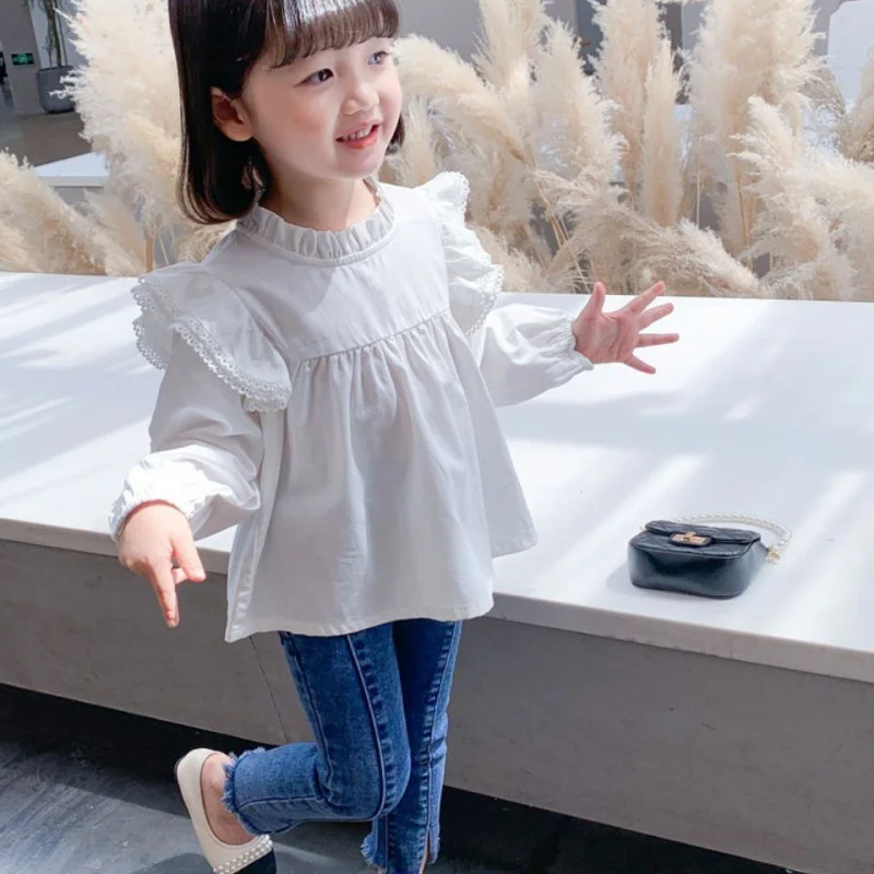 여아용 어린이 블라우스 코트 재킷, 외투, 레드 용수철, 가을 셔츠, 면 선물, 파티 자외선 차단 아동복, 2024