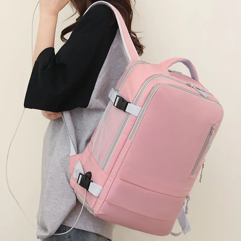 Women Travel Backpack Airplane Large Capacity Multi-Function Luggage Lightweight Waterproof Women's Casual Bag Notebook Bagpacks