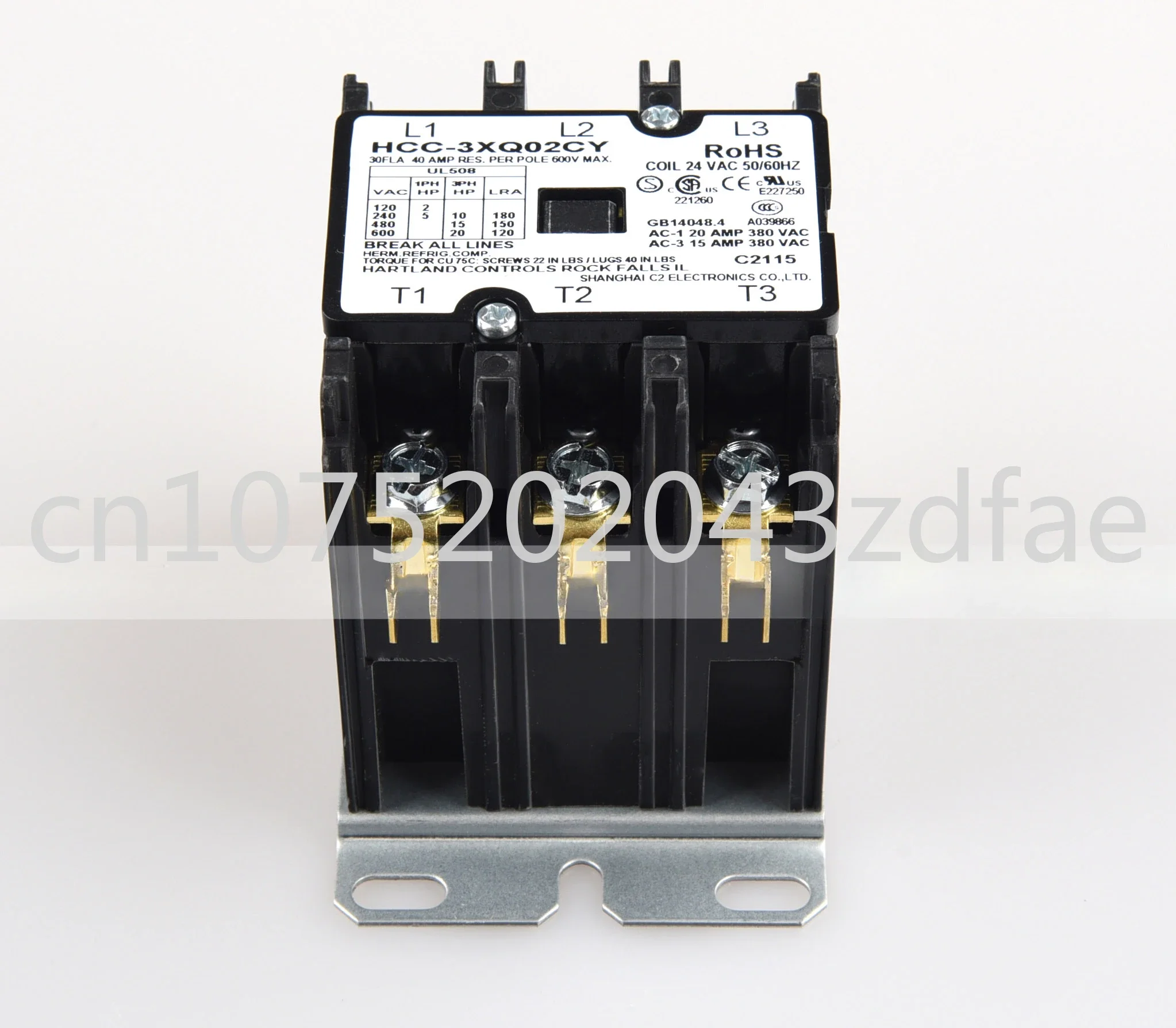 

24VAC 30A HCC-3XQ02CY HCCY3XQ02CY трехфазный контактор переменного тока подходит для кондиционирования центральной Йорка