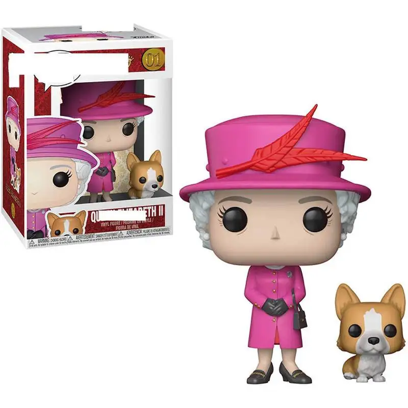 

Queen Elizabeth II with Kirky PVC Action Figures Collectible Model Hot Toy for Child the best Birthday Gift with original Box