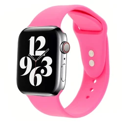 Premium Silicone Bracelet for Apple Watch - Ultra Durable Strap in Multiple Sizes (6 Barbie powder)
