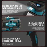 Makita – clé à chocs sans balais 2000Nm, couple élevé, entraînement 1/2 ", outil professionnel de réparation de pneus automobiles, outil de réparation de course 4