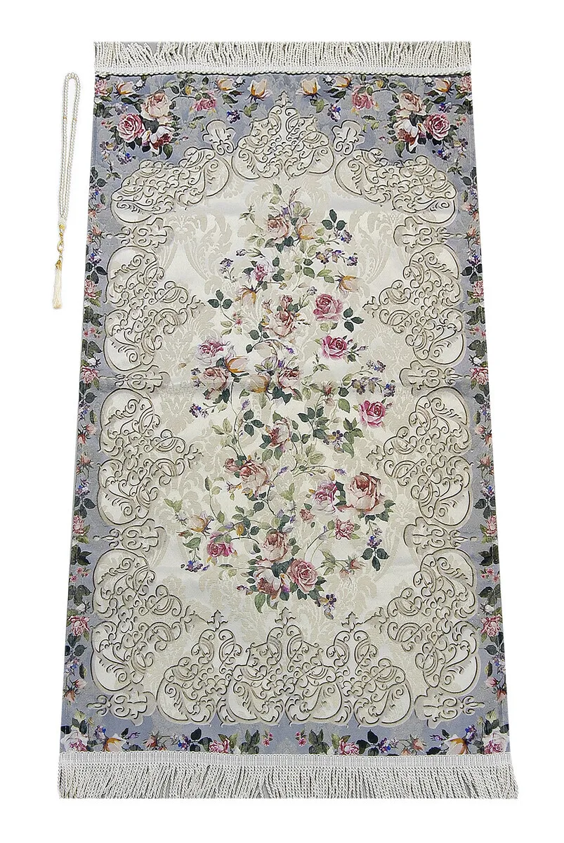 

ÇÖNİL Prayer Mat GRAY Sheet of Muslim Islamic Prayer Mat Holy Quraan Islamic Mats