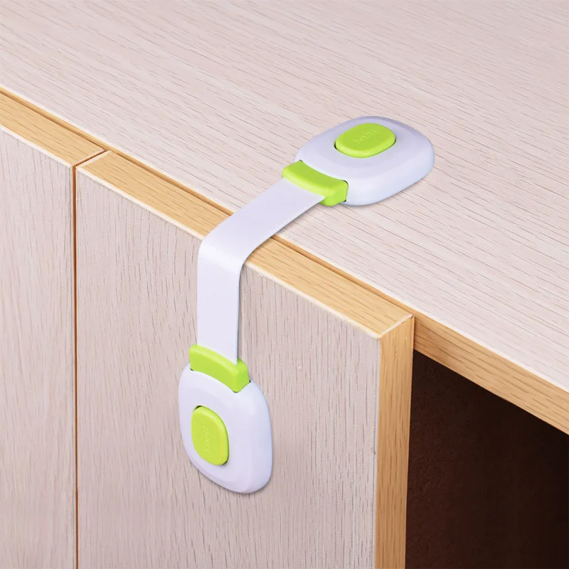 1/2/4PCS Baby Cabinet Locks Kids Safety Cabinet Proofing Child Safety Strap Lock Adhesive Drawer Fridge Oven Door Toilet Latches cabinet lock child lock safety lock refrigerator lock refrigerator door lock
