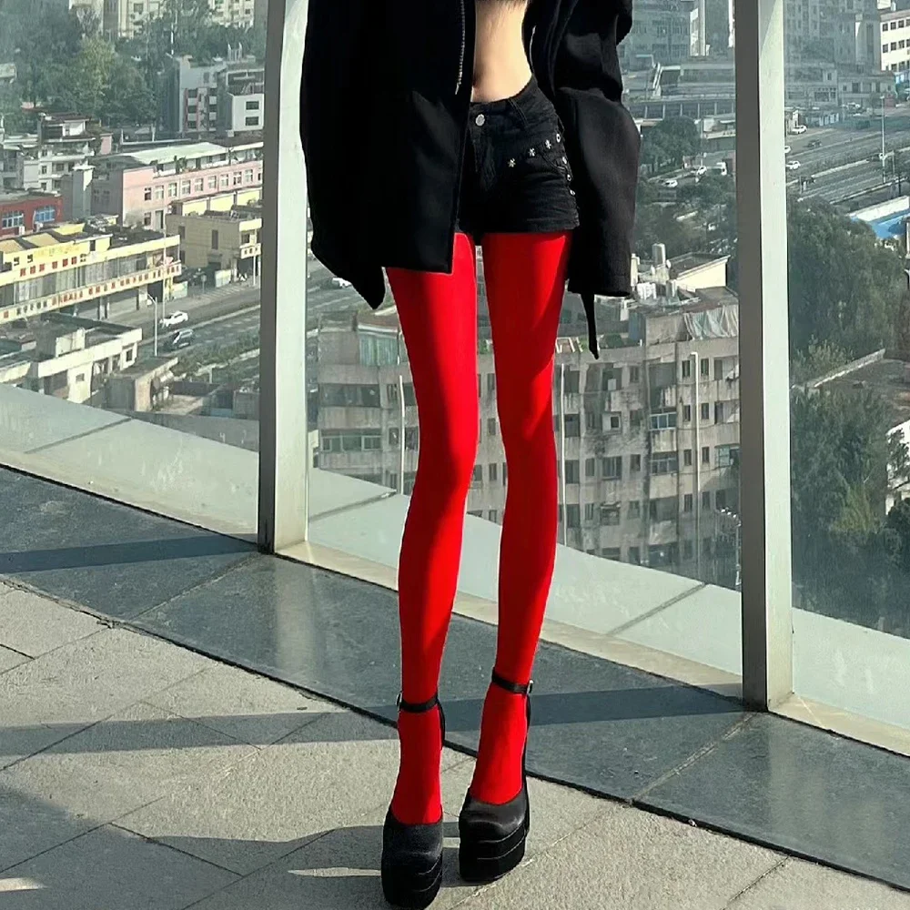 Collant Natalizi Donna | 2 Paia Rosso E Verde | Semi-Opaco Per Costumi E Feste - Foto 12