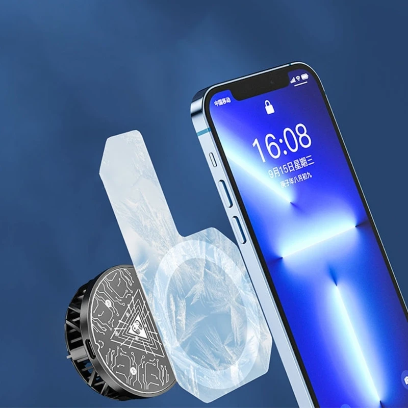 1Pcs 휴대 전화 냉각 플레이트 호환 자기/백 클립 라디에이터 범용 미니 게임 쿨러 확장 영역 방사 스티커