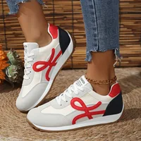 2024 New Trend Round Head Deep Mouth Walking Shoes Light Versatile Breathable Cross Lace Casual Sports Shoes Zapatos De Mujer 1