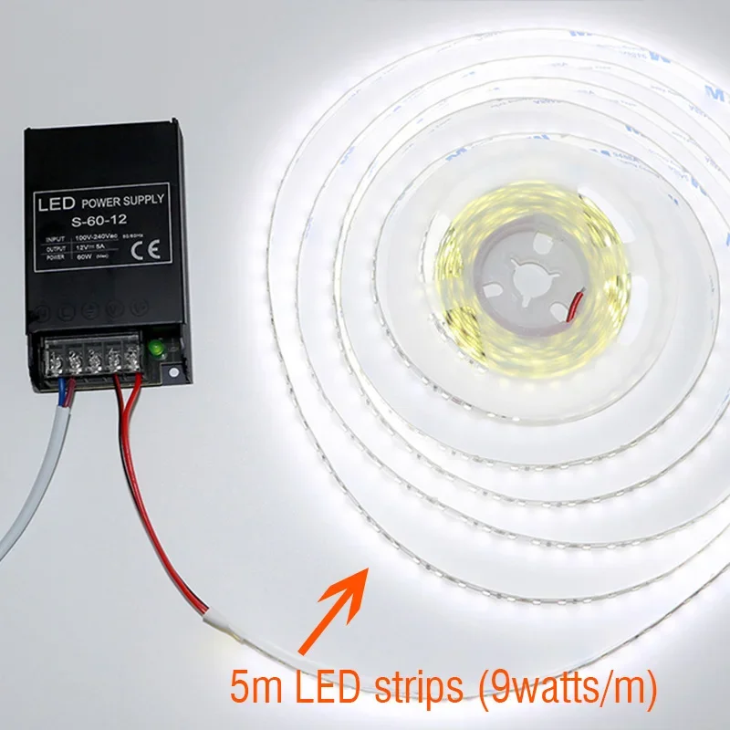 LED 스트립용 초박형 드라이버 정전압 전원 공급 장치 DC 12V / 24V 조명 변압기 60W 100W 150W 200W 300W 400W