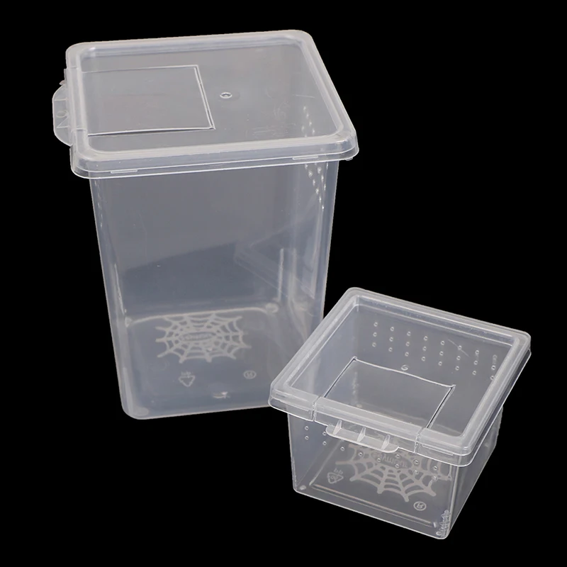 1 Pc Plastic Transparent Insect Spider Habitat Feeding Box Case Container Tank Transport Case Hatching Tank 3