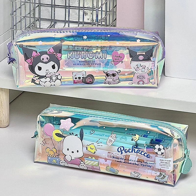 

Карандаш Sanrio с защитой от воды, прозрачная водонепроницаемая сумка для хранения, без промежуточного слоя, для обучения, мультяшный Анимационный Подарок