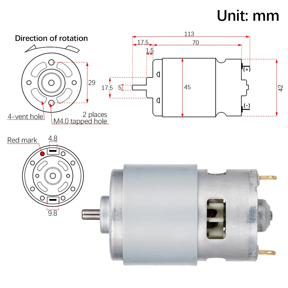do grande torque do motor da c.c.