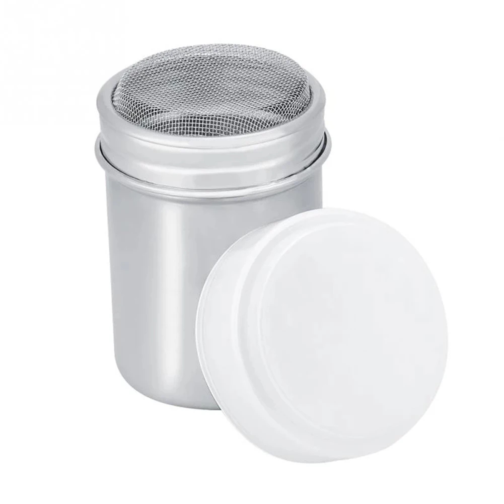 Description Picture 6 of item1Pc Stainless Steel Sprinkle Powder Icing Sugar Cocoa Sugar Chocolate Flour Duster Shaker Tool Seasoning Bottle