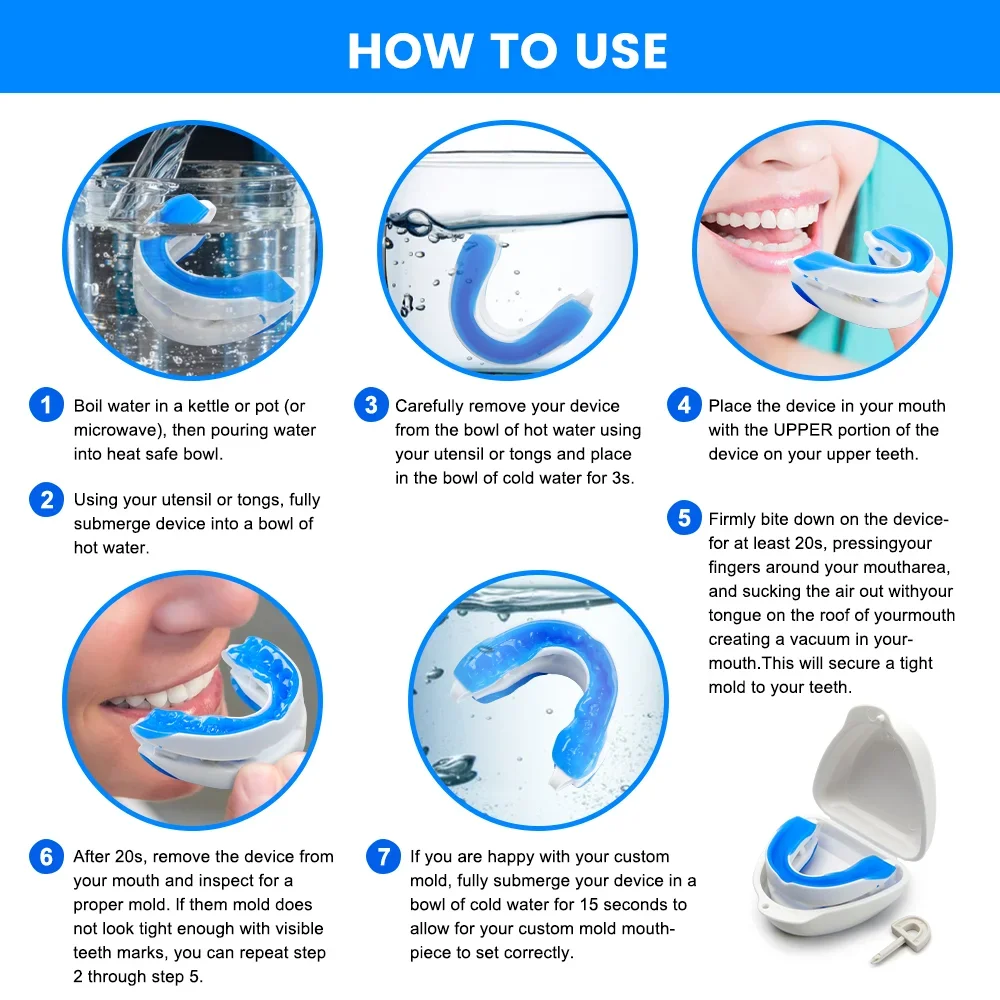 Adjustable Anti Snoring Mouth Guard Anti-Snoring Mouthpiece Sleeping Devices Bruxism Snoring Stopper Improve Sleep Mouthpiece