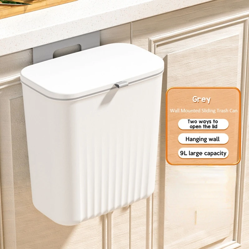 9L Wand Montiert Mülleimer Küche Schrank Lagerung Smart Eimer Für Bad  Recycling Hängen Mülleimer Küche Zubehör