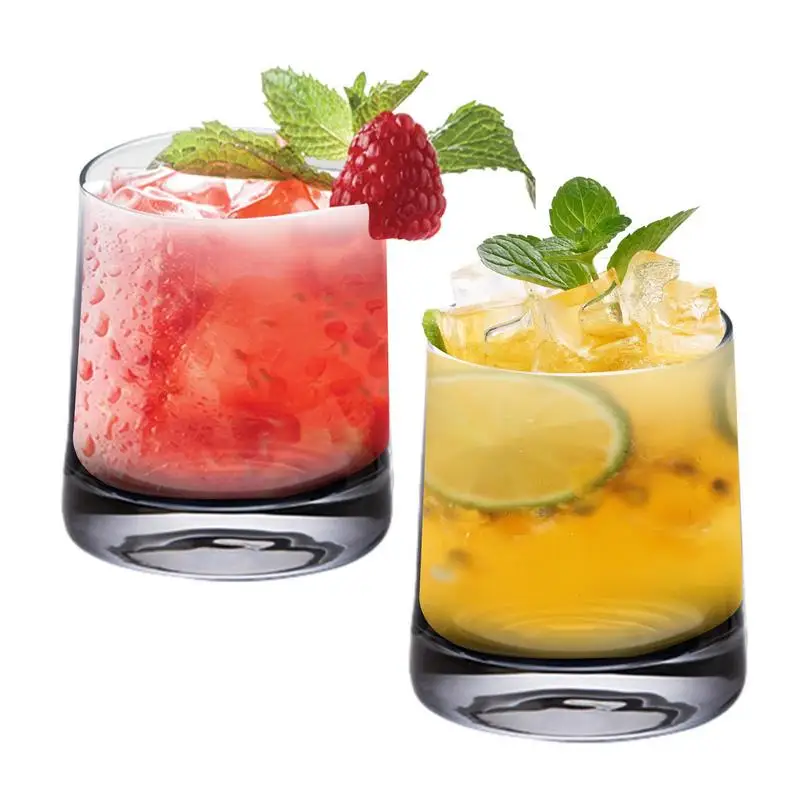 

Clear Glass Vase 2pcs Cocktail Glasses Colorful Wisky Glasses Solid Glass Dishwasher Cleaning For Drinking Red Wine Wine Whiskey