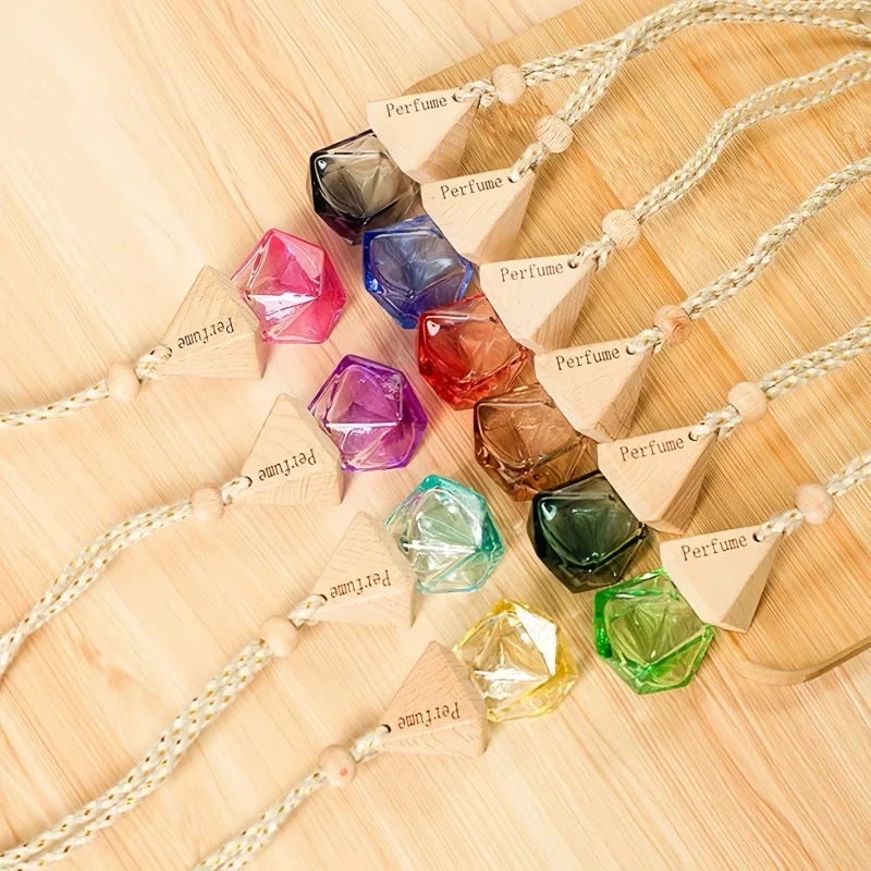 10PCS 8ML Matte Black Glass Car Diffuser Bottles, Refillable Essential Oil Pendant Cont... - SKU PBGS1553 - UGI Packaging