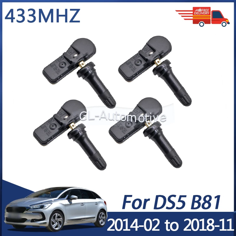 4PCS 433MHz TPMS Tire Pressure Monitoring Sensor