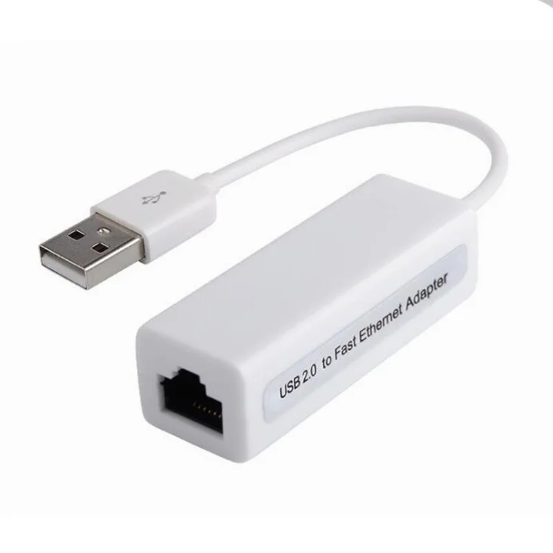 USB LAN Network Card White Color, Chip 8152 Mini USB 2.0 To RJ45 LAN Ethernet Network Adapter for PC, Laptop, Tablet
