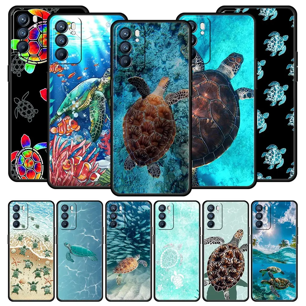 Cartoon Sea Turtle Ocean Blue Phone Case