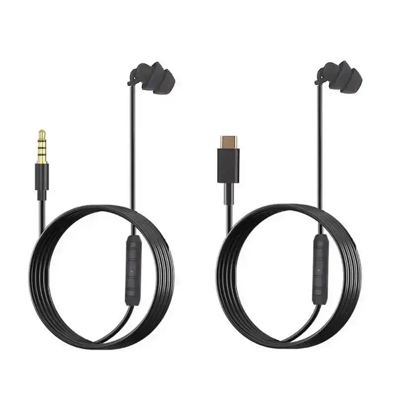 Single Side Wired Earbud Headset With Mic