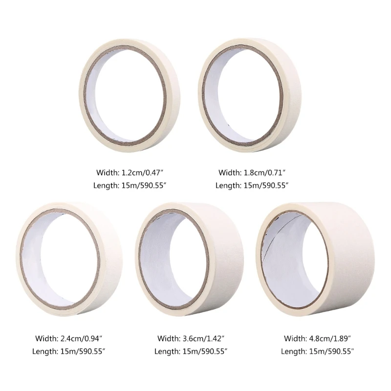 마스킹 테이프, 12MM 18MM 24MM 36MM 48MM 페인팅 테이프 접착 종이 테이프 87HC