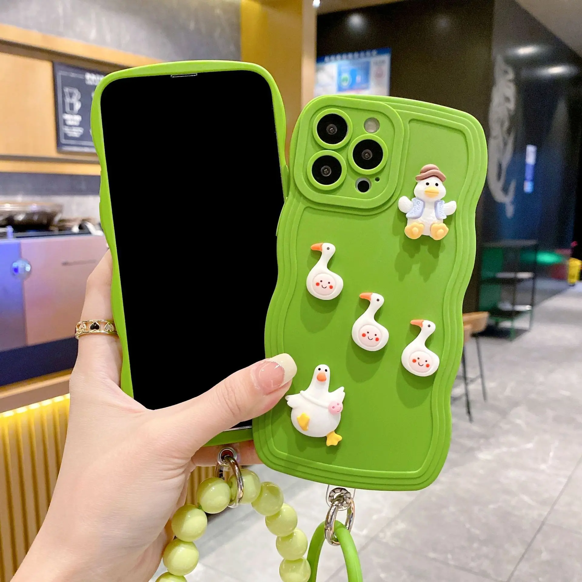 Cute Animal Silicone Cover For IPHONE 7 8 plus X XR XS Max Case For iphone 12 13 14 mini 11 Pro Max Lovely 3D Cartoon Duck Case_voghion.com