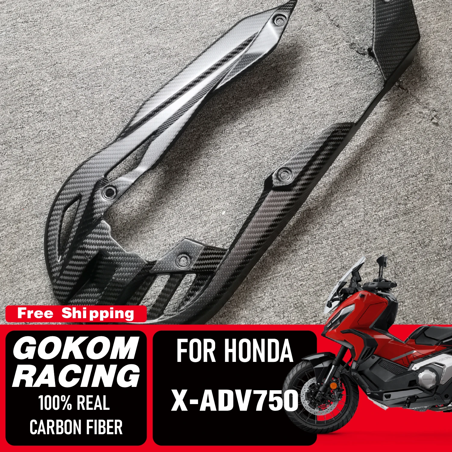 

Гонки Gokom для HONDA XADV750 Защитная крышка звездочки обтекатель 100% натуральное углеродное волокно аксессуары для мотоциклов