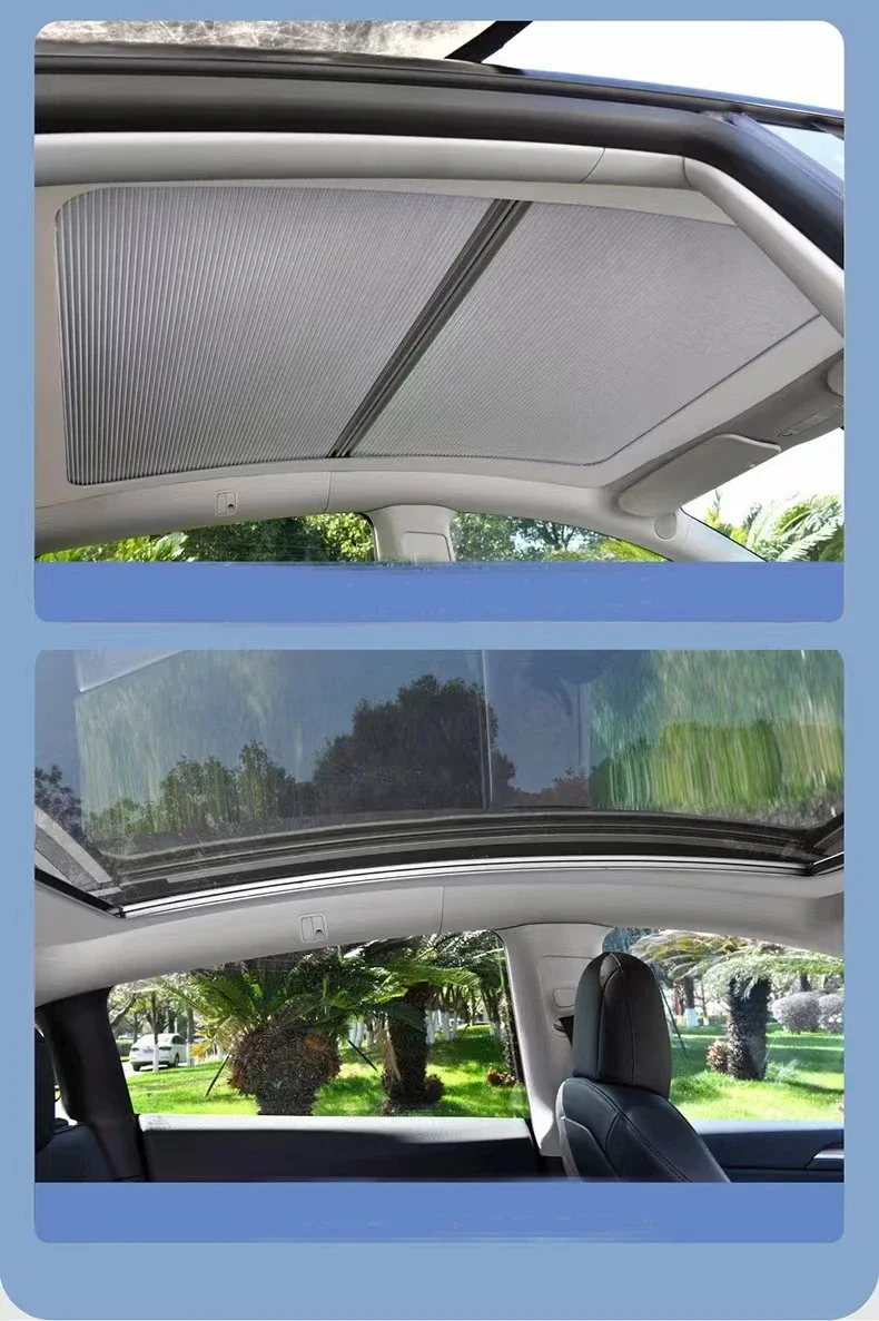 

New Retractable Sunroof Sunshade Convenient Foldable High-end Sun Shade For Tesla Model Y 2023