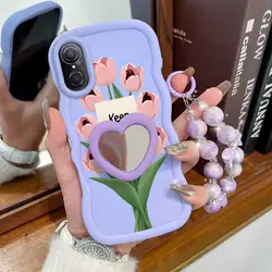 Stay Happy Phone Case Set with Lanyard and Stand - 3 Piece Bundle for Huawei nova 4e (PURPLE)