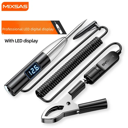 자동차 전압 회로 테스터 펜 601, 자동차 수리, 자동차 진단 도구, 차량 LED 디지털 디스플레이, 전원 프로브 전구 10