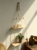 Wood Wall Shelf Macrame 2