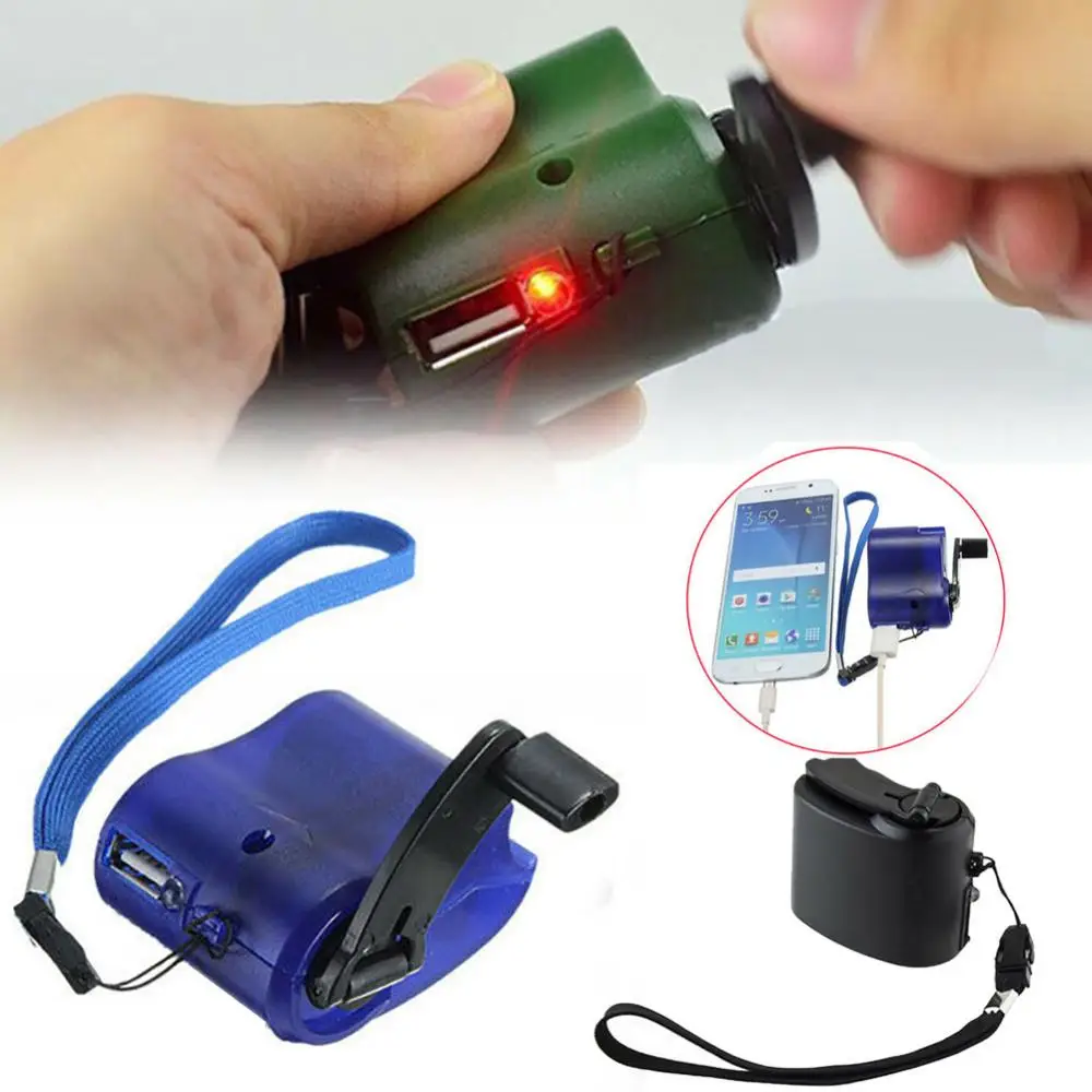 Hand Crank Charger USB Hand Crank Phone Charger Manual Outdoor Hiking Camping Emergency Generator camping Outdoor Tools