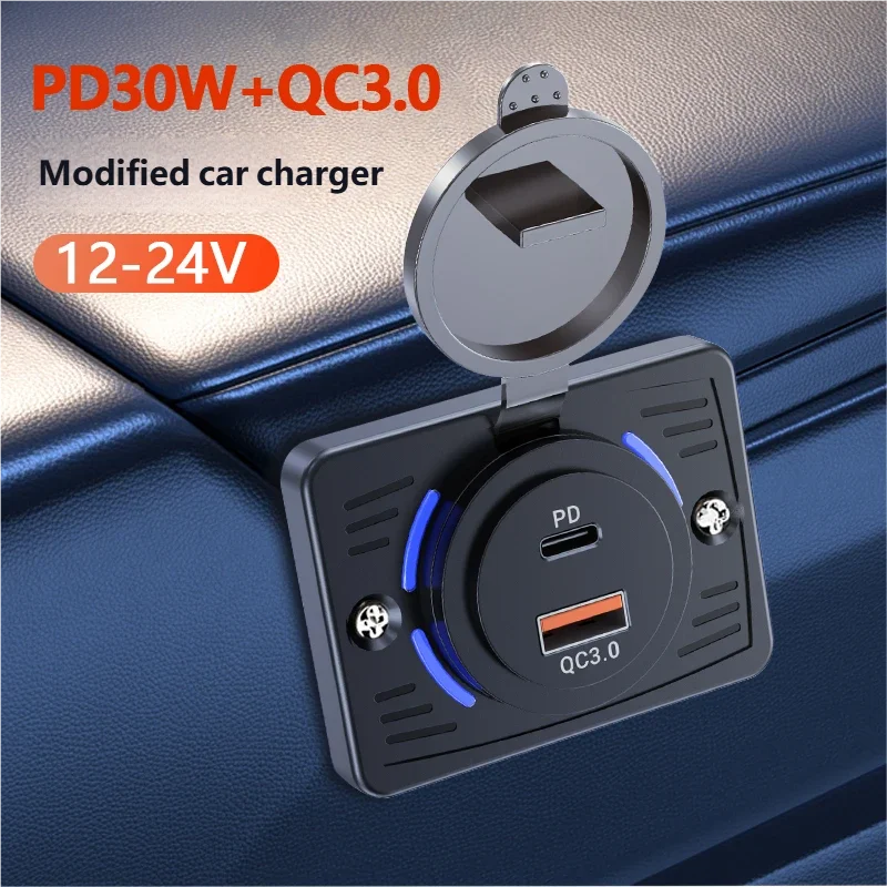 Enhanced USB Outlet Wall Mount with Sliding Cap - Fast Charging Power Adapter, Waterproof