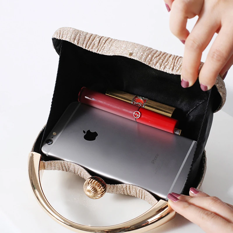 Women's Round Bag 2023 Luxury Designer Handbag Silver Purse Top Handle Circle Bag Evening Clutch Ladies Elegant Shoulder Bags