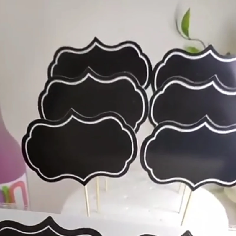 24pc Mini Blackboard Paperboard Message Slate Business Card Holder Memo Label Brand Number Table Price For Party Decor Supplies