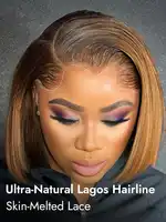 Alipearl cheveux Lagos délié met en évidence miel blond droit coupe émoussée 13x6 court Bob dentelle frontale perruque de cheveux humains 4